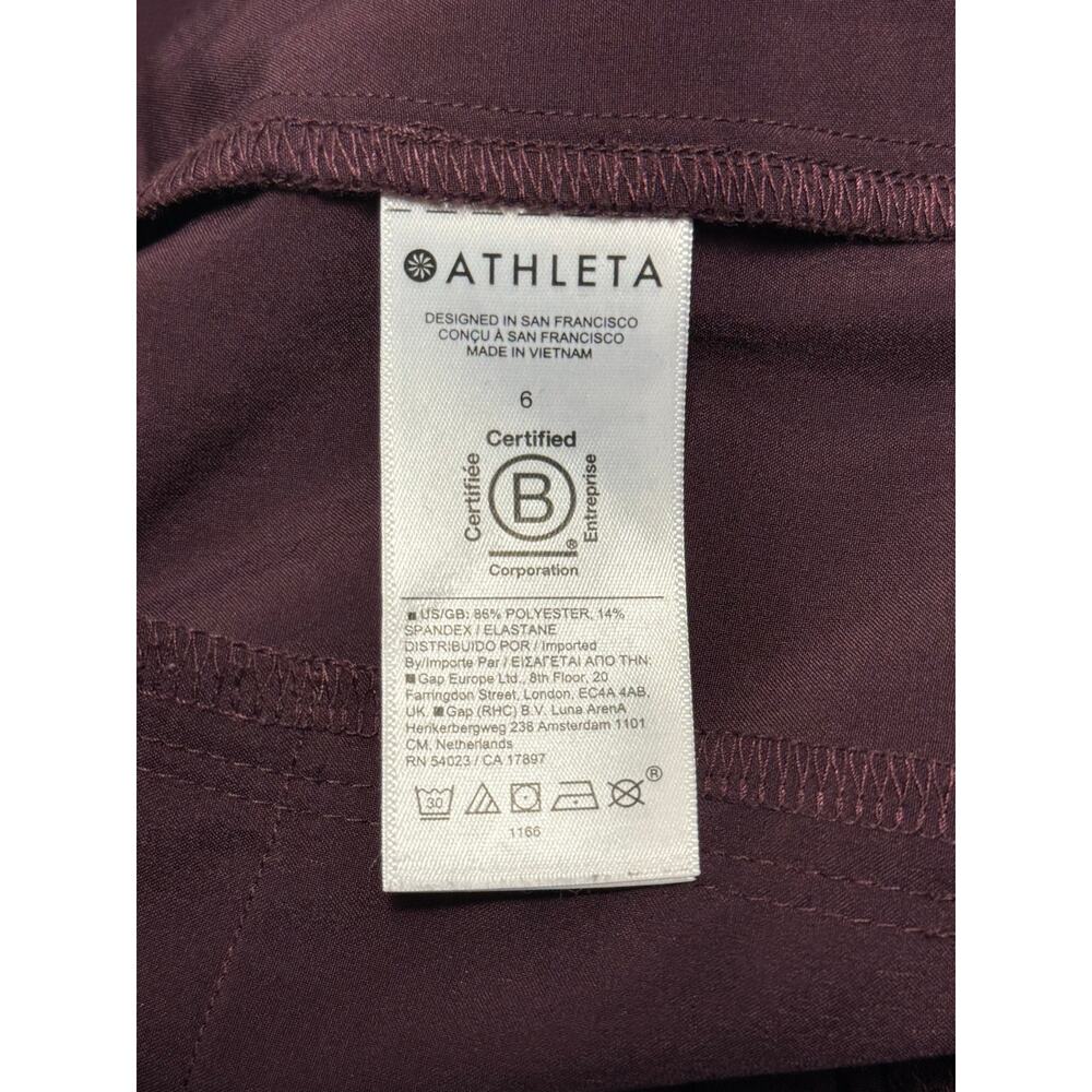 Athleta Brooklyn Heights Wide Leg Jumpsuit Size 6 Burgundy Work Travel - Picture 11 of 12
